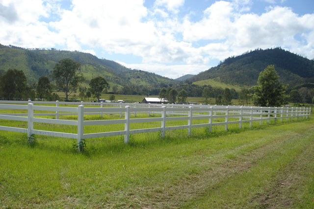 3 Rail PVC Rural Fence