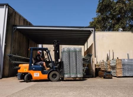 forklift at warehouse