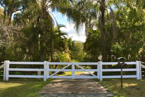 PVC post and rail fence
